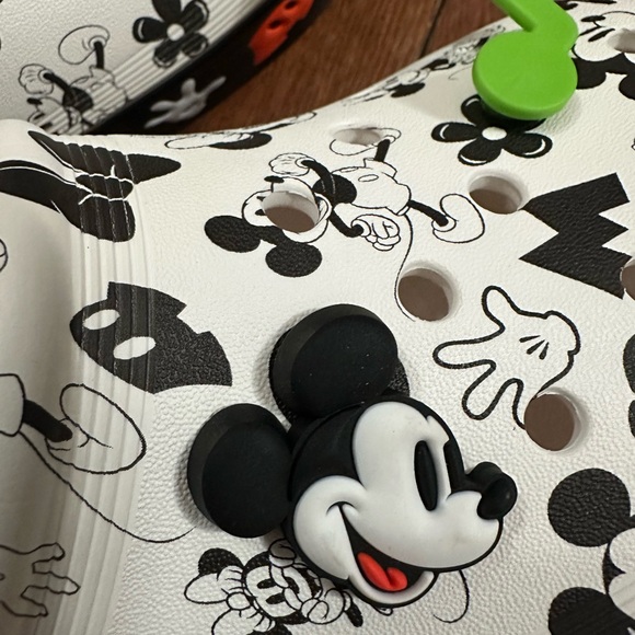 CROCS Women's Mickey Mouse Mules - White and Black - Picture 5 of 5